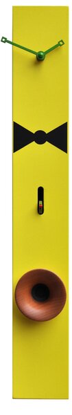 CUCCU' SIGNOR SOTTILE Wall Clock in Lacquered MDF Dimensions 8x8x h 55 cm with a Unique Tapered Shape
