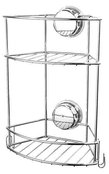 2-Tier Self Adhesive Shower Storage Basket - Chrome