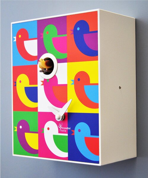 Wall Clock, D'Apres Andy Warhol 16.5x10xh20 cm, White Lacquered MDF Case