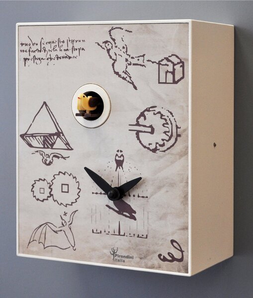 Cuckoo Wall Clock, Leo 16.5x10xh20 cm design by Ezio Pescatori