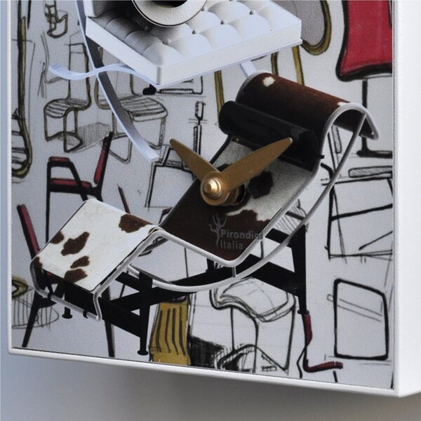 Cuckoo Wall Clock, Design Chairs 16.5x10xh20 cm by Ezio Pescatori, dapres