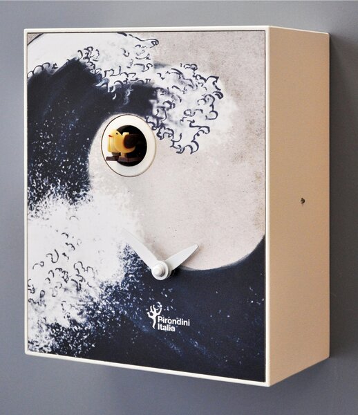 Cuckoo Wall Clock, Hokusai 16.5x10xh20 cm MDF Case Design by Domenico Cimino