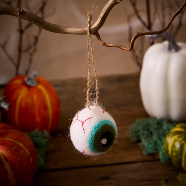 Felt Eyeball Hanging Decoration White