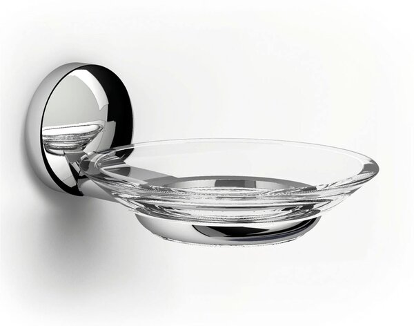 Suspended Chrome Soap Dish GRAND HOTEL 10x13.5xh5.5 cm with Acrylic Container