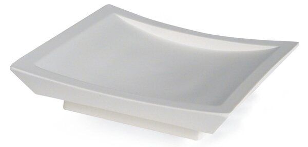 Acrylic Resin Soap Dish FIRENZE 10x10 x h2.5 cm with Dirty Colour Acrylic Resin Container