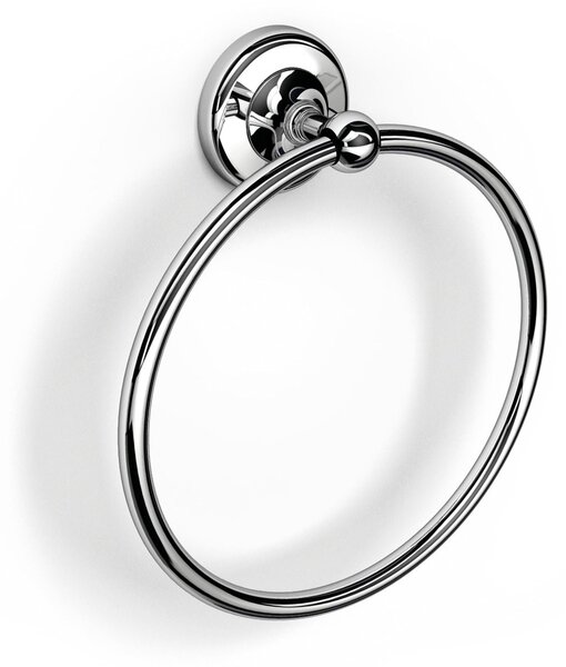 Polished Stainless Steel Towel Ring BRITISH 19.5x6xh21.5 cm Classic English Style Early 20th Century Polished Stainless Steel Finish