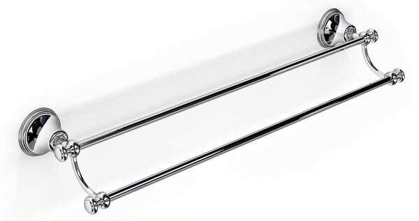 Liberty Double Towel Rail in Polished Chrome Dimensions 56.5x15x h11.5 cm Polished Stainless Steel Finish