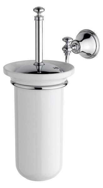 LIBERTY Wall-Mounted Toilet Brush Holder 15.5x25xh40.5 with Internal White Porcelain