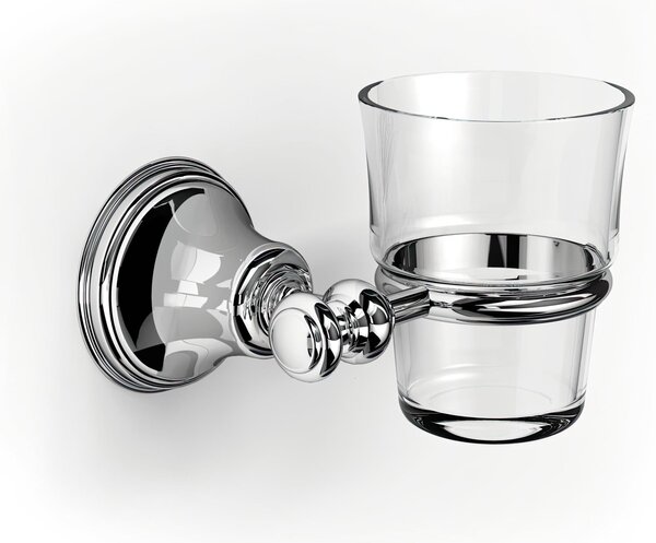 Suspended Glass Cup Holder 14x12xh10.50 cm Liberty with Polished Stainless Steel Finish