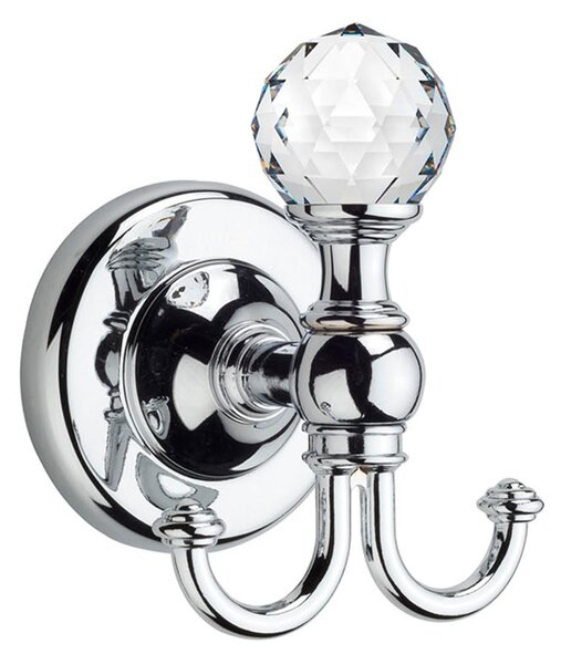 Bathroom Hook Linea MADRAS ORIENTE 7x6.5xh9 cm Chrome and Swarovski