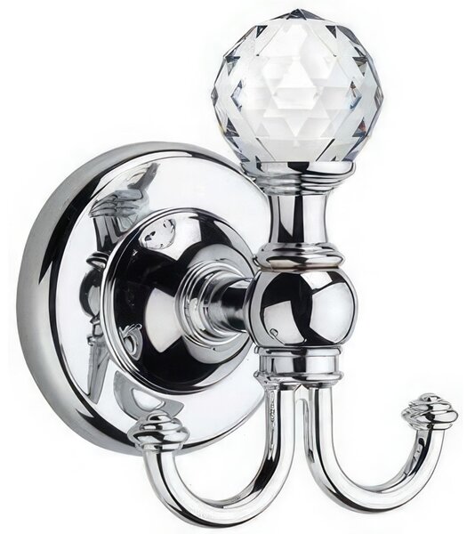 Bathroom Hook Linea MADRAS ORIENTE 7x6.5xh9 cm Chrome and Swarovski