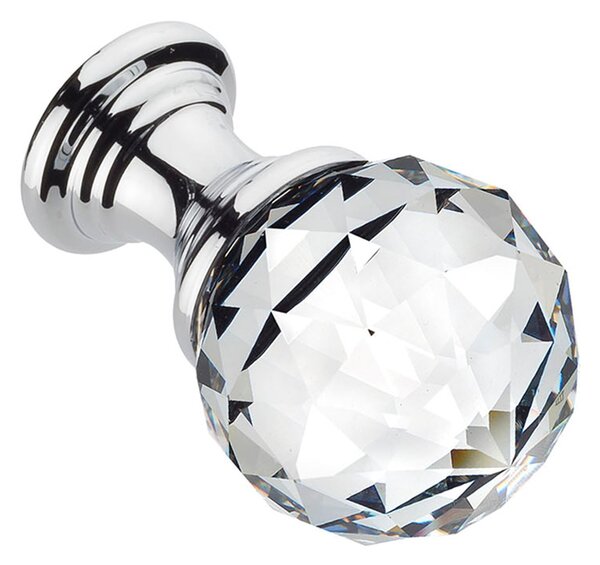 MADRAS ORIENTE Toilet Roll Holder 21.5x9xh6.5 cm Chrome and Swarovski, Polished Chrome Finish, Made in Italy