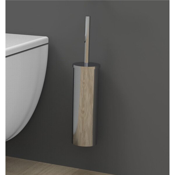 Freestanding Stainless Steel Toothbrush Holder Grand Hotel 9x9xH36 cm Polished Stainless Steel Colour