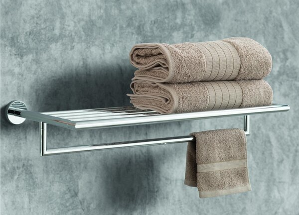Stainless Steel Towel Rack PLAZA 65.50x26.5xh14.50 cm Polished Finish