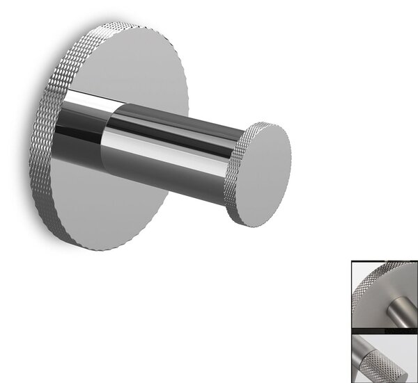 Hook, Robe Hook TEXTURE 4.6x4.5xH4.6 cm Contemporary Industrial Style in Polished Stainless Steel