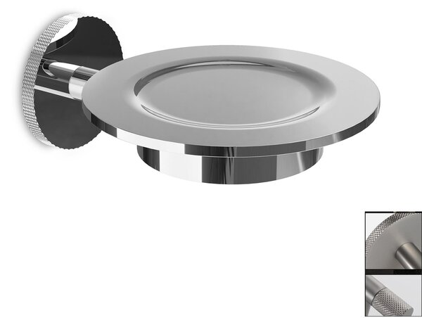 Suspended Steel Soap Dish TEXTURE 11x13.5xh4.6 cm Contemporary Industrial Style