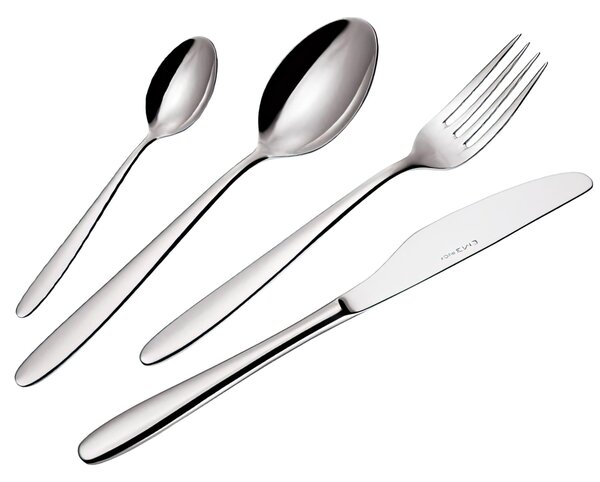 ARMONIA 24 Piece Cutlery Set in 18/10 Stainless Steel, Mirror Polished with 3mm Thickness