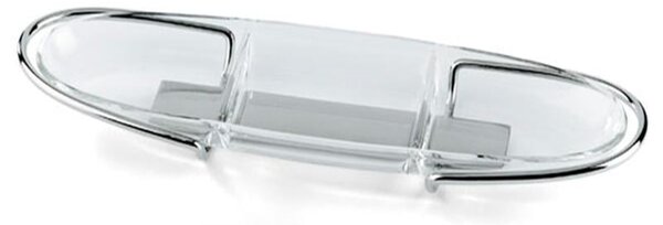 UNOMILLE 41x12 cm Tasting Dish with 3 Compartments Cutlery