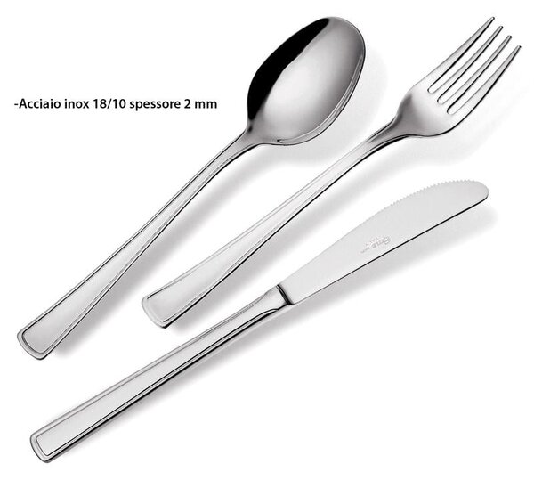 AMBASSADOR 24 Pieces Cutlery Set Stainless Steel 18/10 Mirror Polished 2 mm