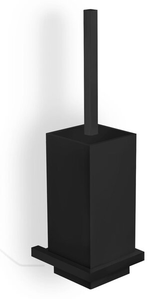 Wall-Mounted Toilet Brush Holder XONY in 304 Stainless Steel from the XONY range, dimensions 12.5x14.5xh38.5 cm, matte black finish, made in Italy, name: xony