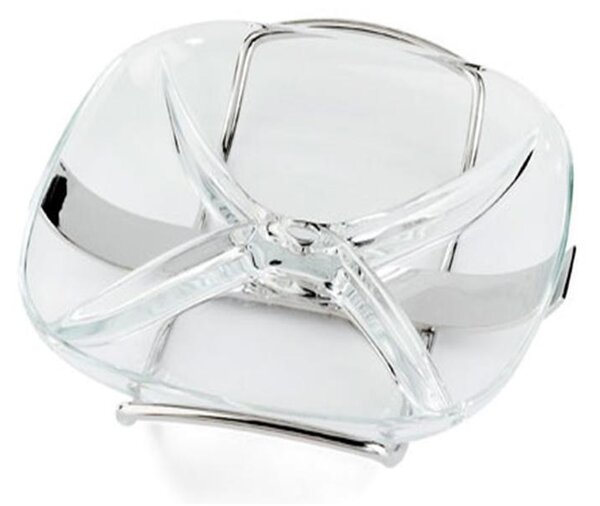 Square appetizer dish with 4 Compartments UNOMILLE 25x25 cm