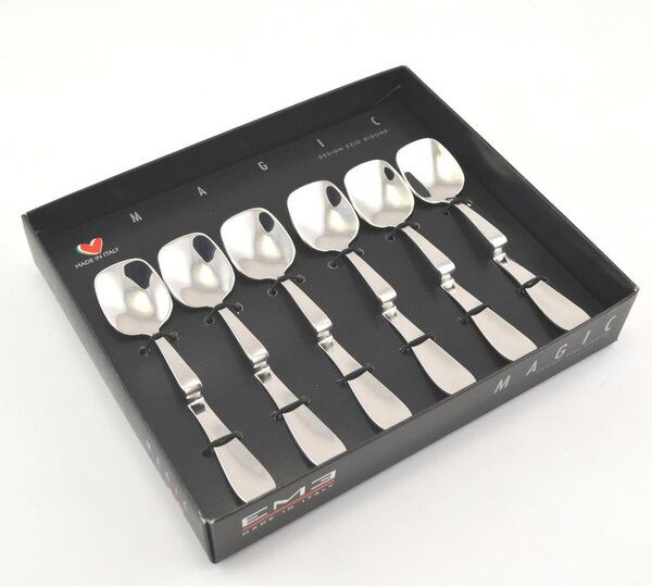 Magic Ice Cream Spoons 6 Pieces in 18/10 Stainless Steel Mirror Polished 2 mm Thickness
