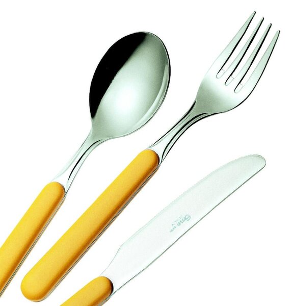 Bonita 4-Piece Colourful Cutlery Set Including 1 Knife, 1 Fork, 1 Spoon, 1 Teaspoon Made of 18C Stainless Steel