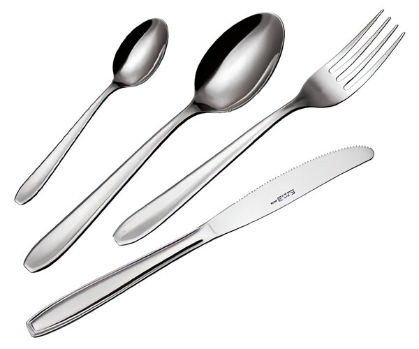 Stainless Steel 18-10 Cutlery Set 49 Pieces with Black ECO Case eco