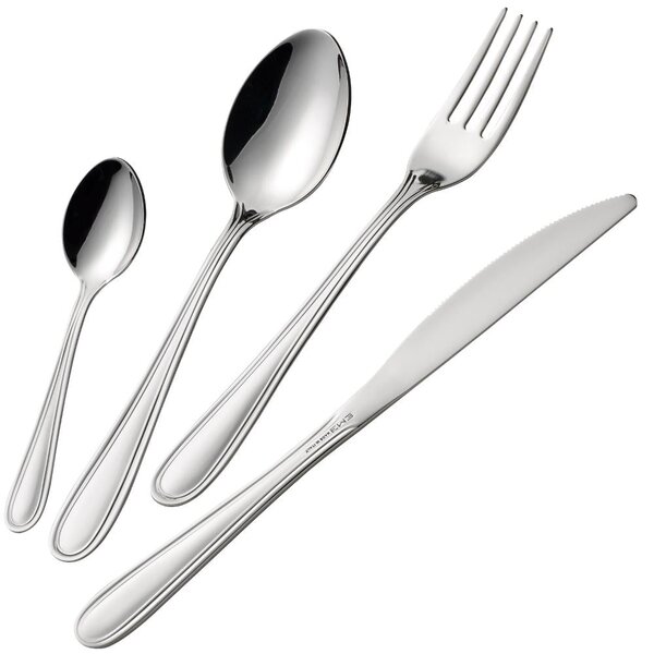 CITY 24 Piece Cutlery Set in 1810 Stainless Steel, Mirror Polished, 1.8 mm Thickness EME