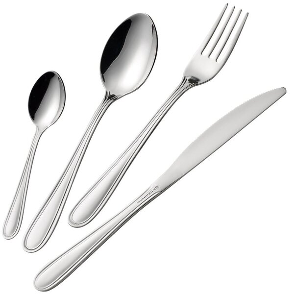 CITY 24 Piece Cutlery Set in 1810 Stainless Steel, Mirror Polished, 1.8 mm Thickness EME