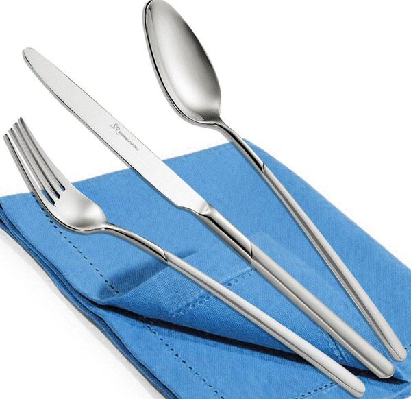 CELTIKA Sandblasted 24-Piece Cutlery Set, Stainless Steel 18/10 Polished and Sandblasted, 5 mm Thickness, in Gift Box EME