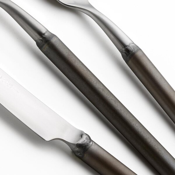 Fuoco 4-Piece Table Setting Cutlery Set Including 1 Knife, 1 Fork, 1 Spoon, 1 Coffee Spoon in 18/10 Stainless Steel