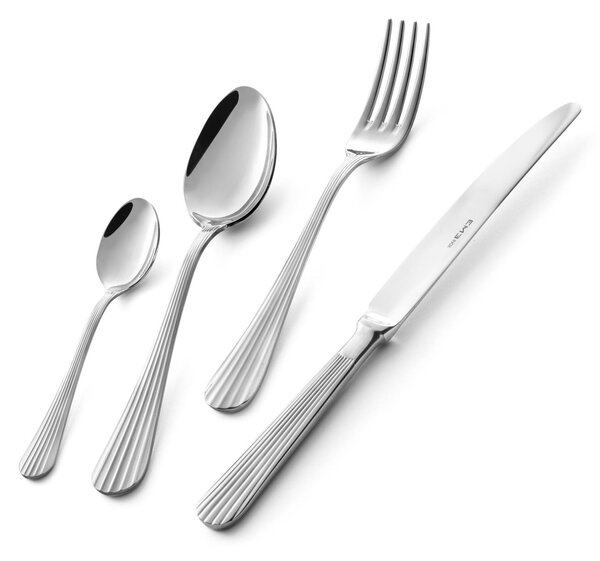 EDEN 24 Piece Cutlery Set in Mirror-Polished 18/10 Stainless Steel, 3 mm Thickness