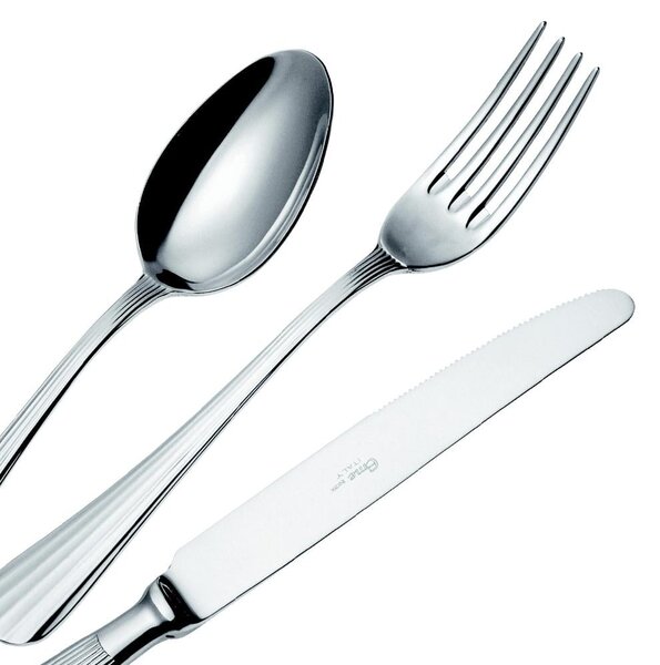 EDEN 24 Piece Cutlery Set in Mirror-Polished 18/10 Stainless Steel, 3 mm Thickness