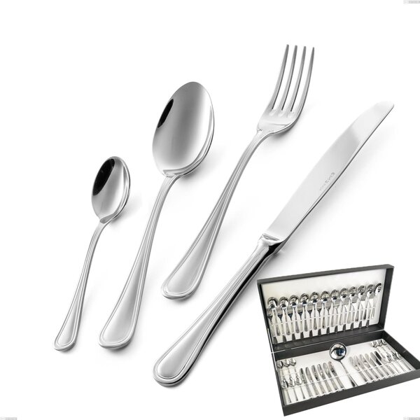 IMPERO 49-piece Stainless Steel 18/10 Polished 2.5 mm Thickness Cutlery Set in Gift Box EME