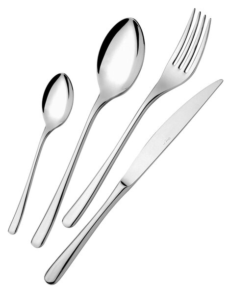 Opera Cutlery Set 5 MM 1 Knife 1 Fork 1 Spoon 1 Coffee Spoon in 18/10 Polished Mirror Stainless Steel