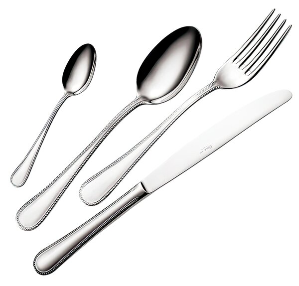 PERLES 4 Piece Cutlery Set Mirror Polished 2.5 mm Engraved Name: perles