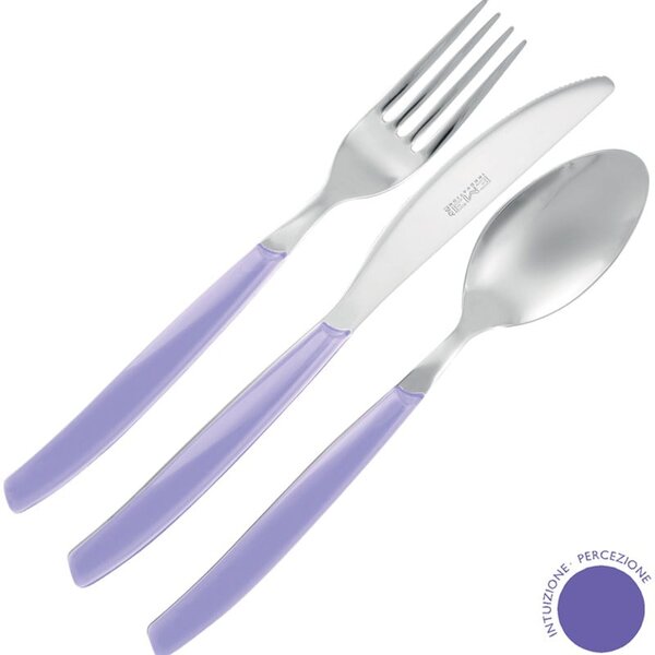 Chromotherapy SERENITY Cutlery Set 24 Pieces Stainless Steel with Acrylic Handles Dishwasher Safe EME cromoterapia eme