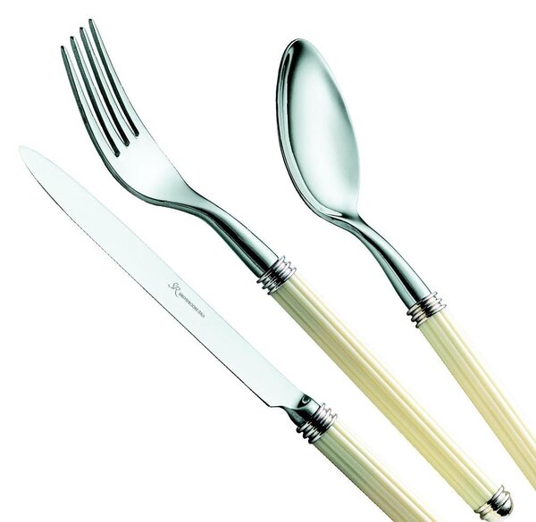 Phanteon Colourful Cutlery Set 4 Pieces: 1 Knife, 1 Fork, 1 Spoon, 1 Coffee Spoon in 18/10 Stainless Steel