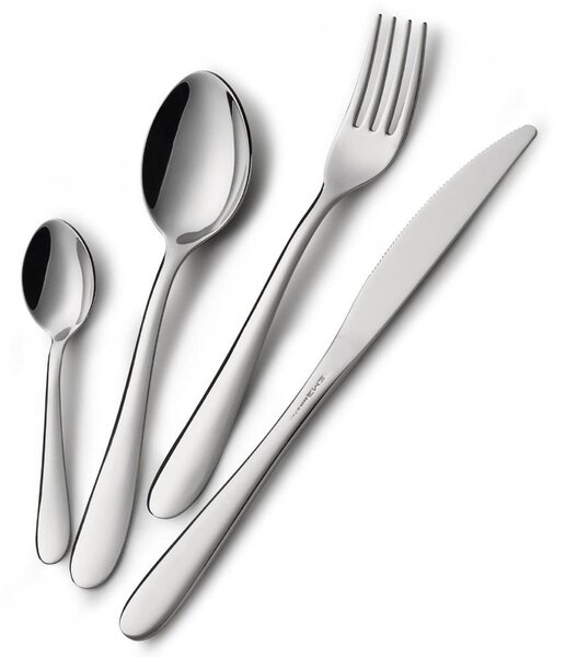 Cutlery set 1.8 mm SEGNO 1 Knife 1 Fork 1 Spoon 1 Coffee Spoon in 18.10 Polished Stainless Steel