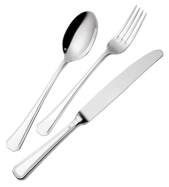 SAVOIA ARGENTATO Silver Plated Cutlery Set 24 Pieces Stainless Steel Silver 8 Microns