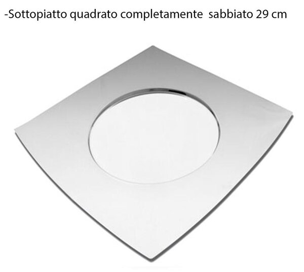 Square Underplate 29x29 cm Sandblasted Inside and Outside