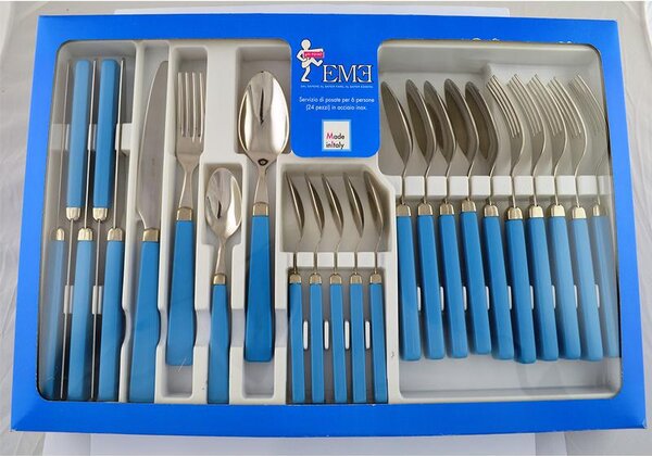PROFI Azzurro 24 Pieces Cutlery Set in Gift Box