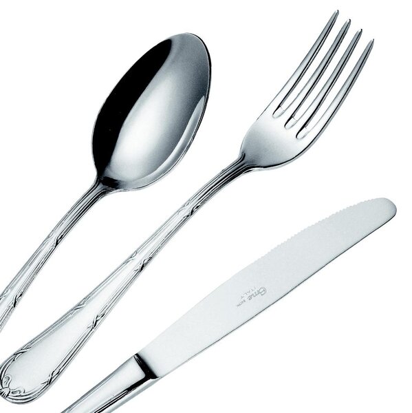 LUIGI XVI 24 Piece Cutlery Set Mirror Polished 3 mm Engraved Full Handle Knives