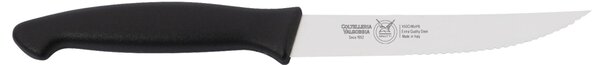 Serrated Steak Knife 12 cm, Black Colour, Thermoplastic Rubber Handle