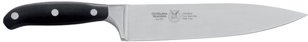 Forged 20 cm Kitchen Knife with W.Nr.1.4116 Steel Blade, Black Handle, Acetal Resin Handle and Stainless Steel Rivets - forgiati