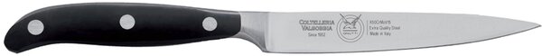 Kitchen Paring Knife with Forged 11 cm W.Nr.1.4116 Steel Blade, Forged Black Handle, Acetal Resin Handle and Stainless Steel Rivets - Forgiati