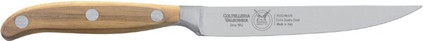Steak Knives with Sharp Blade Forged in W.Nr.1.4116 Steel and 12 cm Ash Wood Handle, Handle in Ash Wood Essence, Forgiati
