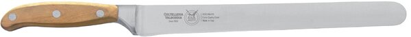 Ham Carving Knife 26 cm Wide, Forged in W.Nr.1.4116 Steel with Ash Wood Handle, Handle in Ash Wood Essence, Forgiati