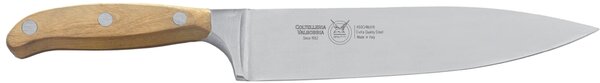 Kitchen Knife with 20 cm Forged Blade in W.Nr.1.4116 Steel, Ash Wood Handle, Forgiati